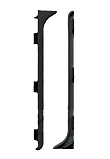 Заглушка ПВХ левая для алюминиевого плинтуса Лука 60 мм, черный